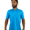 Camisa Polo Piquet Azul Turquesa Masculina