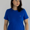 Camisa de Algodão feminina azul royal