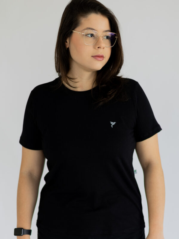 Camisa de Algodão feminina preta